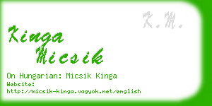 kinga micsik business card